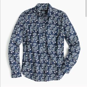 JCrew Popover Shirt with Deer Print